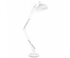 Lampadaire architecte retro design 'PAPY' blanc