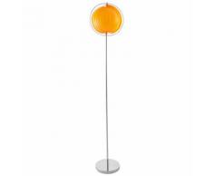 Lampadaire design 'LUNA' orange avec lamelles en plastique flexibles