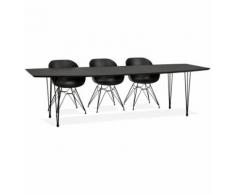 Table à dîner / de réunion extensible 'MOTUS' noire - 170(270)x100 cm