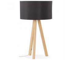 Lampe à poser trepied 'SPRING MINI' avec abat-jour noir style scandinave