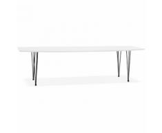 Table à dîner / de réunion extensible 'MOTUS' blanche - 170(270)x100 cm