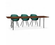 Table à dîner / de réunion extensible 'MOTUS' en bois finition Noyer - 170(270)x100 cm