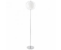 Lampadaire design 'LUNA' blanc avec lamelles en plastique flexibles