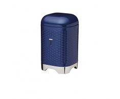 Kitchen Craft - Boîte à thé texturée avec motif géométrique hexagonal - 11 x 11 x 19 cm - blanc glacial