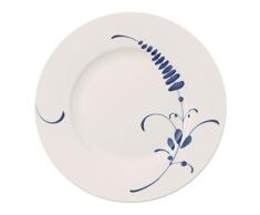 Villeroy & Boch Vieux Luxembourg Brindille Assiette Petit-Déjeuner, 22 cm, Porcelaine Premium, Blanc/Bleu