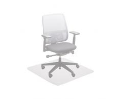 Relaxdays Tapis protège-sol pour chaise de bureau 3 tailles tapis de chaise anti-rayures plastique 90x90, blanc