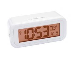 Bresser Réveil Radio-piloté Le MyTime Ambre avec rétroéclairage bernsteinfarbener, réglable Permanent Blanc
