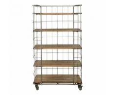 Étagère à roulettes indus en métal L 93 cm Troly