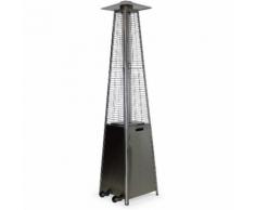 Chauffage d'extérieur à gaz, parasol chauffant, flamme réelle GREENLAND 11,2kW avec roulettes