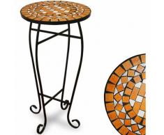 Table guéridon pot de fleur mosaique 62x34cm - Terracotta - Jardin Balcon