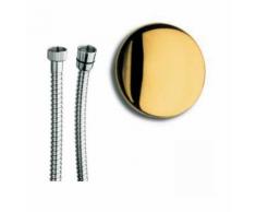 Flexible de douche doré avec double agrafage 150 cm laiton - CRISTINA ONDYNA DA21552