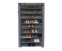 Armoires penderie tissu meuble de rangement chaussure gris 160 cm