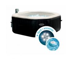 Spa gonflable Intex PureSpa Jets et Bulles 6 personnes + Spot lumineux + Enceinte flottante