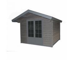 Abri de jardin composite 3x3 toit tradi 2 pentes