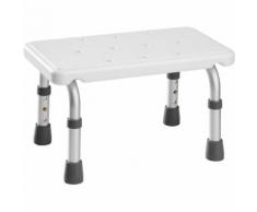 Marche Pied de Bain, de Baignoire, Tabouret de Salle de Bain Réglable en Aluminium 41 cm x 26 cm x