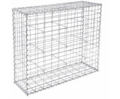 Gabion pierre 100 x 80 x 30cm métallique galvanisé Banc de jardin siège gabion Quantité Au Choix