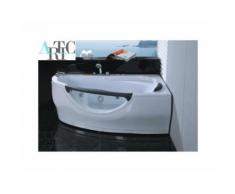 Baignoire d'angle balneo KYTHIRA, angle droit 160*100 cm