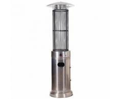 Parasol chauffant gaz RONDO INOX 11KW Flamme vive Chauffage terrasse exterieur luxe