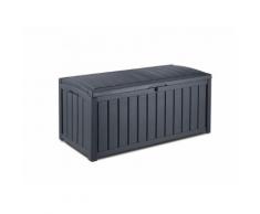 Coffre de jardin en résine GLENWOOD - 390L - Coloris gris