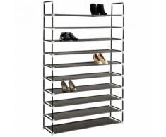 Meuble à Chaussures, Armoire à Chaussures, Étagère à Chaussures 10 Étages Modulables 100 cm x 29,5