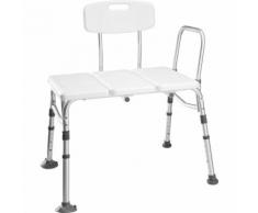 Banc, Siège de Douche, Tabouret de Baignoire, de Salle de Bain Réglable 81 cm x 61,5 cm x 94 cm en