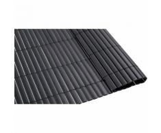 Canisse PVC gris foncé double face 1600 g/m² - 1,5 x 5 mètres