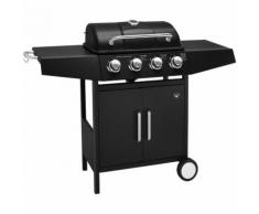 Barbecue à gaz / BBQ El Toro® avec 4 brûleurs avec roues acier jardin grillades