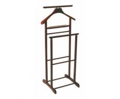 Valet de nuit en bois massif coloris tabac - L47 x P36 x H102 cm
