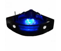 Baignoire balneo d'angle tactile noire