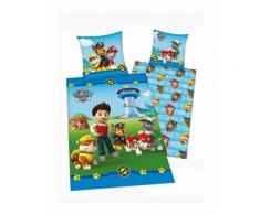 PAT PATROUILLE Parure de couette enfant 100% Coton - 1 housse de couette 140x200 cm + 1 taie