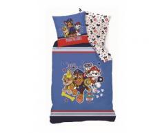PAT PATROUILLE Parure de couette Enfant - 1 Housse de couette 140x200 cm + 1 taie d'oreiller 63x63