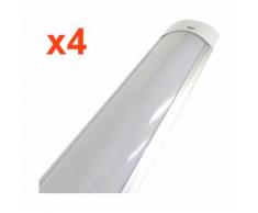 Réglette LED 48W 150cm - Pack de 4 - couleur eclairage : Blanc Neutre 4000K - 5500K