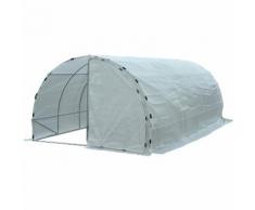 Serre de jardin tunnel surface sol 18 m² 6L x 3l x 2H m châssis tubulaire renforcé 25 mm double
