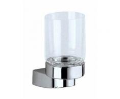 Keuco 01550016000 Solo Porte-gobelet brosse à dents murale cristal, chrome