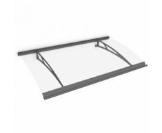 Auvent marquise de porte, 160 x 90 cm, Style Plus, polycarbonate transparent, fixations en acier