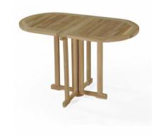 Table pliante ovale en teck Ecograde Manoï 120 x 60 cm pour balcon