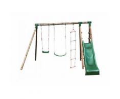 Portique "NAVAJOS" toboggan + balançoires + échelle
