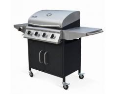 Barbecue au gaz Albert cuisine extérieure 4 brûleurs + feu latéral avec thermomètre