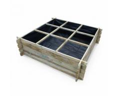 Carré potager 140x140, Tulipe - potager en pin autoclave