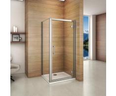 Porte de douche pivotante 100x80x185cm largeur de la paroi de douche de 80cm