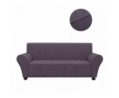 housse de canapé en polyester jersey extensible anthracite