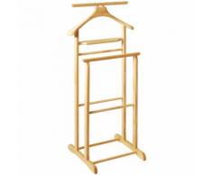 Valet de nuit en bois massif coloris naturel - L47 x P36 x H102 cm