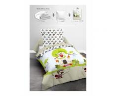 Pack Linge de lit enfant CHEVALIER- 1 couette 140x200cm + 1 oreiller 60x60cm + 1 Parure de couette