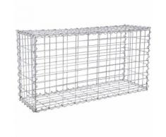 Gabion pierre 100 x 50 x 30cm métallique galvanisé Banc de jardin siège gabion Quantité Au Choix