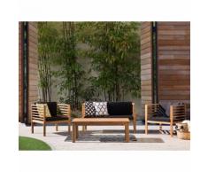 Ensemble de jardin - Table chaises et banc- Acacia - Marron - Pacific