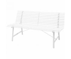 Banc de jardin Acier 150 x 62 x 80 cm Blanc