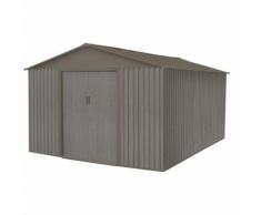Abri de jardin métal aspect bois vieilli 1010 - 9,66 m² - Chalet et Jardin