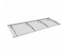 Auvent marquise de porte, 270 x 95 cm, LT Line, transparent, fixations inox