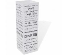 Blanc Carré Porte-parapluie Stockage pour cannes bâtons Acier 48,5 cm