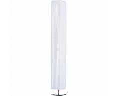 Lampe lampadaire colonne sur pied moderne lumière tamisée 40 W 14L x 14l x 120H cm inox blanc neuf